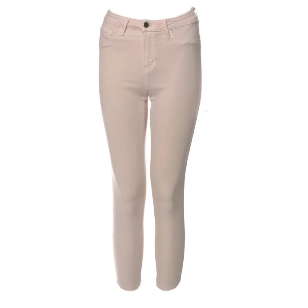 L'AGENCE Margot High Rise Skinny Crop Jeans Size 26‎ Blush Pink Made in USA